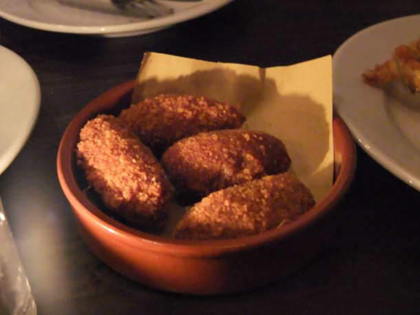 Gorgonzola and date croquettes at The Opera Tavern