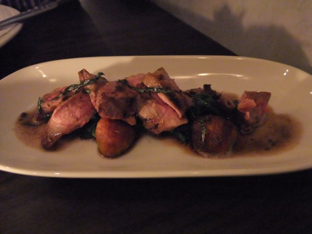 Salt marsh lamb with pumpkin gnocchi and anchovies at the Opera Tavern