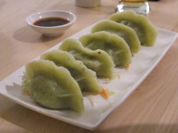 Vegetable dumplings at Mushu