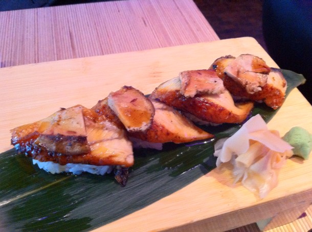 Unagi and Foie Gras Nigiri