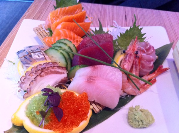 The luxury sashimi selection