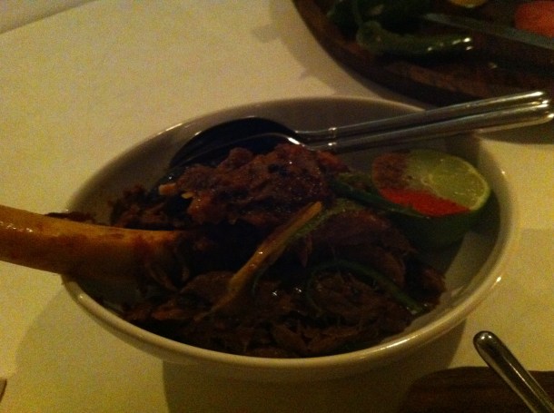 Lamb shank at Moti Mahal
