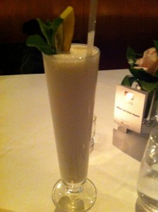 Banana and honey lassi at Moti Mahal