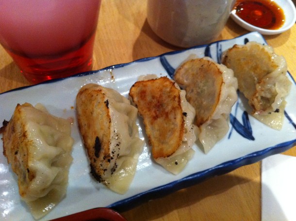 Pork gyoza at Taro Brewer Street