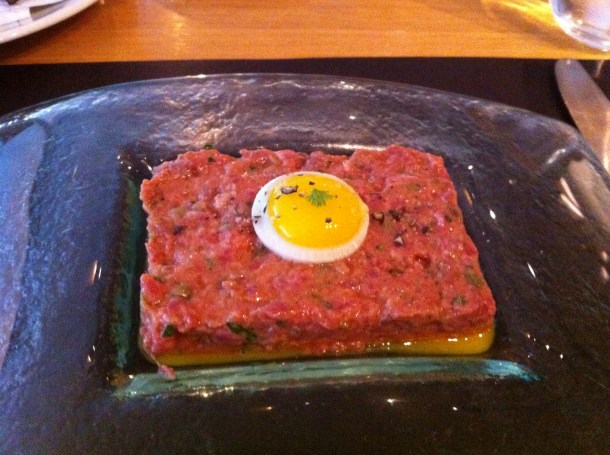 Steak tartare at The Modern