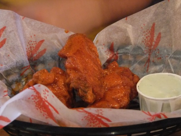 Buffalo wings at Red Dog Saloon London
