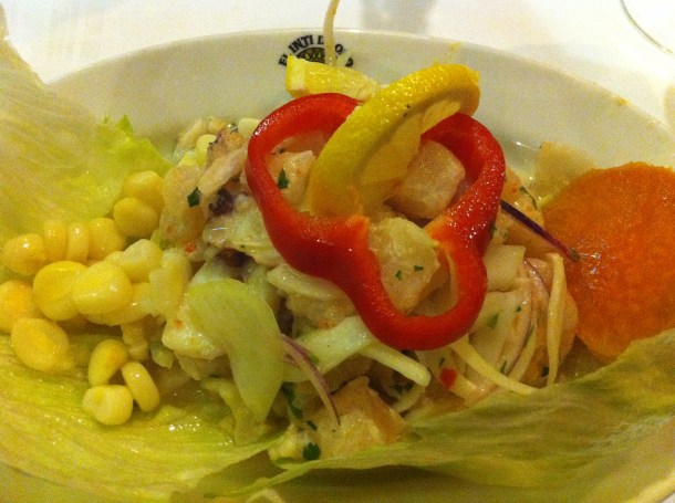 ceviche mixto at El Inti de Oro