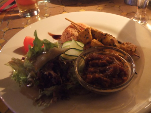 crocodile satay at The Triangle