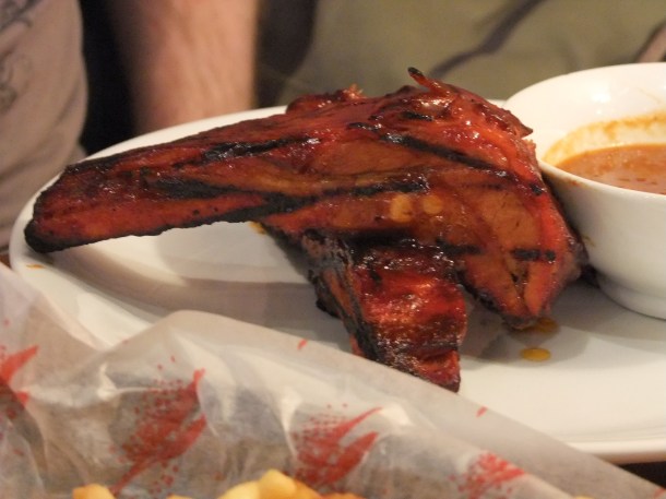 Pork ribs at the Red Dog Saloon London
