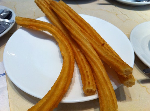 churros at the Chocolateria San Ginés