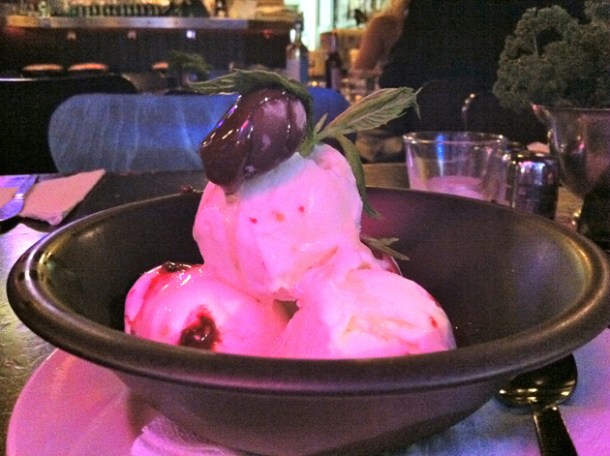 garlic and honey ice cream at garlic and shots
