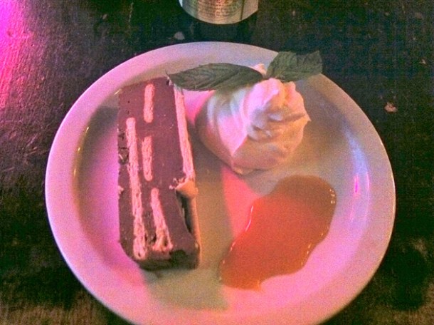 radio cake at garlic and shots
