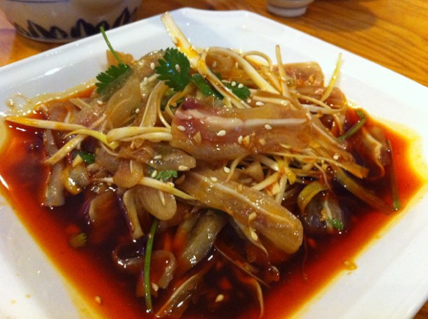 sliced pig's ear at San Xia Ren Jia sliced pig's ear at san xia ren jia