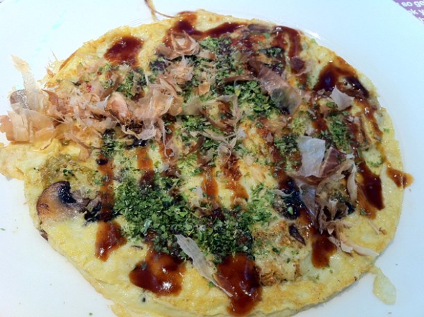 breakfast okonomiyaki at Wagamama Heathrow Terminal 5 breakfast okonomiyaki at wagamama heathrow terminal five