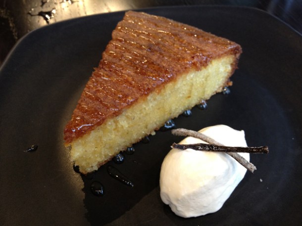 almond and polenta cake at Bread Street Kitchen almond and polenta cake at bread street kitchen