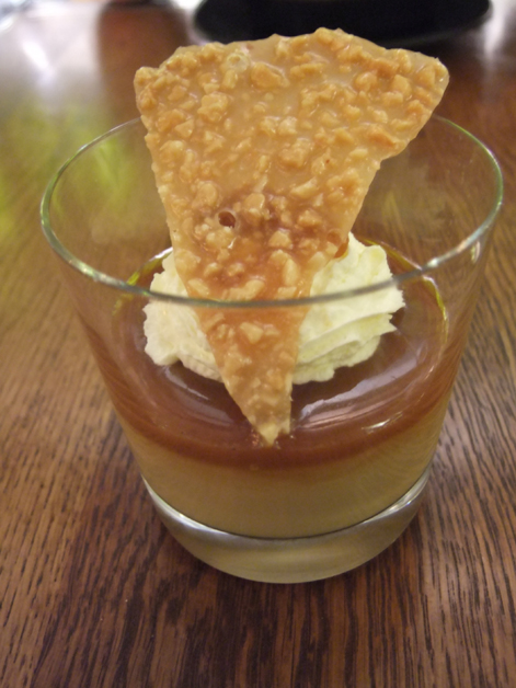 butterscotch and whiskey caramel cream at Bread Street Kitchen butterscotch and whiskey caramel cream at bread street kitchen