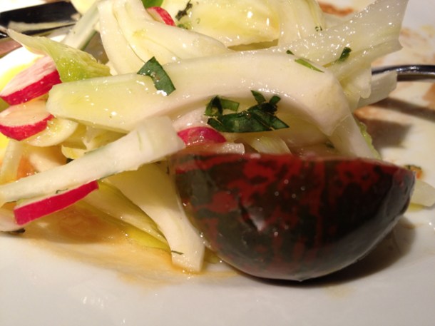 fennel, radish, and cherry tomato salad at Fino fennel radish cherry tomato salad at fino