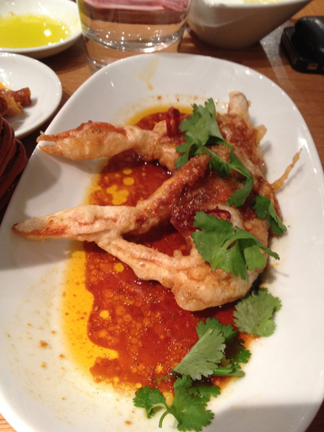 fried soft shell crab at Fino fried soft shell crab at fino