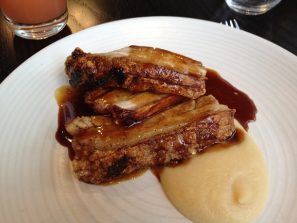 pork belly at Bread Street Kitchen pork belly at bread street kitchen