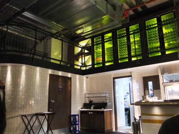mezzanine wine racks at Bread Street Kitchen mezzanine wine racks at bread street kitchen