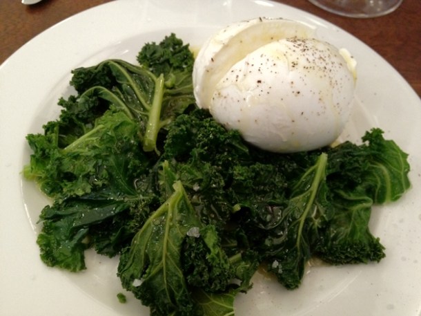 buffalo mozzarella and kale at duck soup