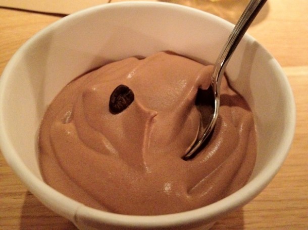 coffee and chocolate mousse at burger & lobster