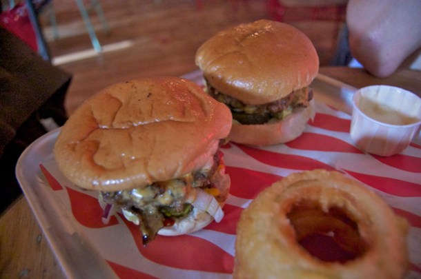 dead hippy and cheeseburger at meatliqour