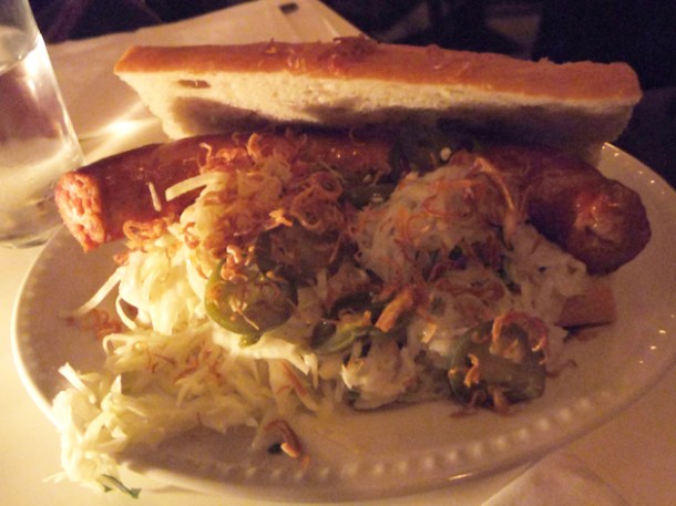 pork hot dog at mishkin's
