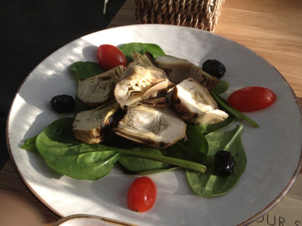 artichokes at obika canary wharf