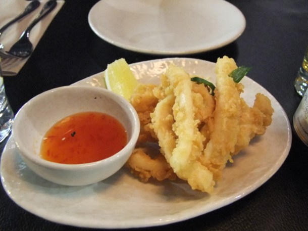 deep fried calamari at Suda deep fried battered squid at suda