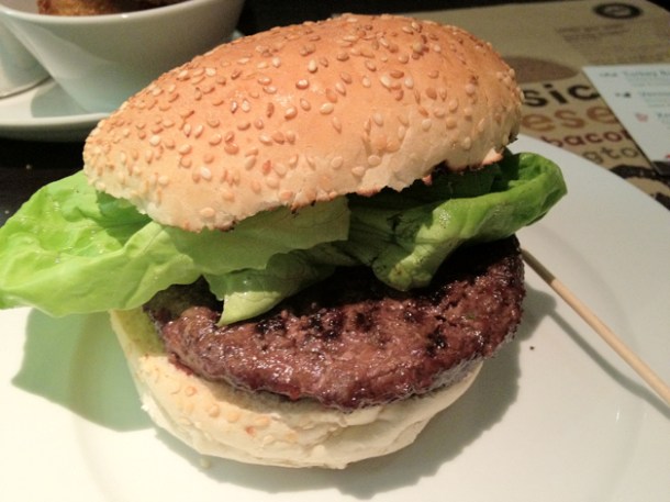 Classic burger at Gourmet Burger Kitchen gbk classic burger