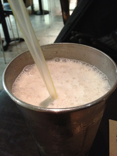 Christmas milkshake at Gourmet Burger Kitchen gbk mince pie milkshake