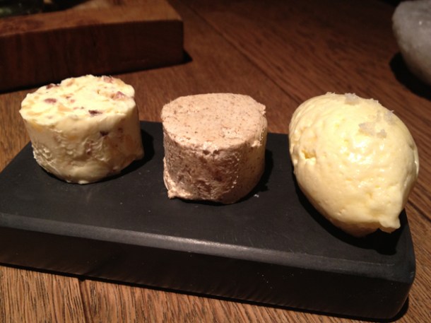 selection of butter at tom aikens
