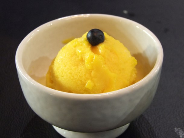 tropical fruit sorbet at Suda tropical fruit sorbet at suda