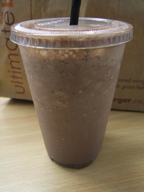 Ultimate Burger chocolate milkshake chocolate milkshake at ultimate burger