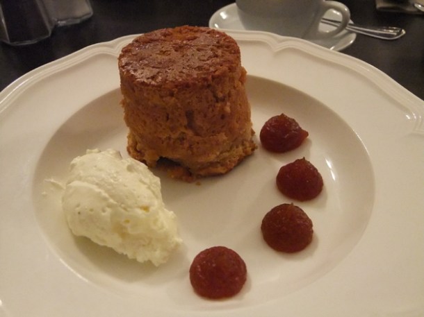 golden syrup pudding with burnt satsuma cream at orchard holborn