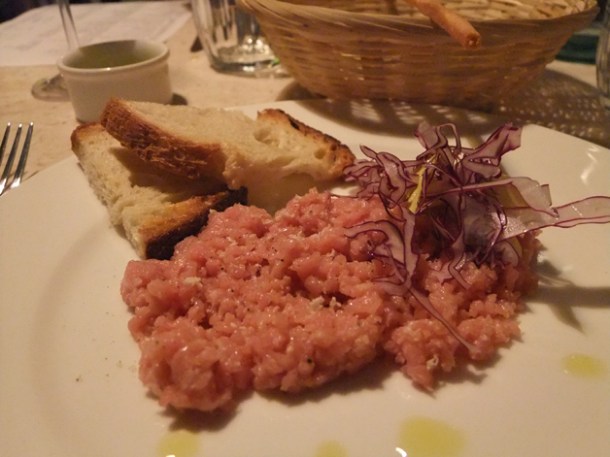 hand chopped veal at mele e pere