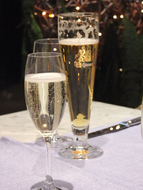 chardonnay and beer at MediterraNeo Vienna chardonnay and beer at mediterraneo vienna