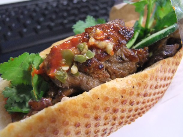 Imperial barbecue banh mi at Banh Mi 11 imperial bbq vietnamese sandwich at banh mi 11