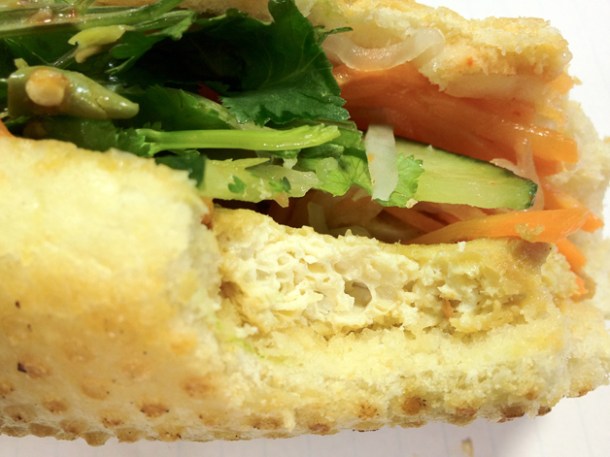 tofu banh mi at Banh Mi 11 tofu vietnamese sandwich at banh mi 11
