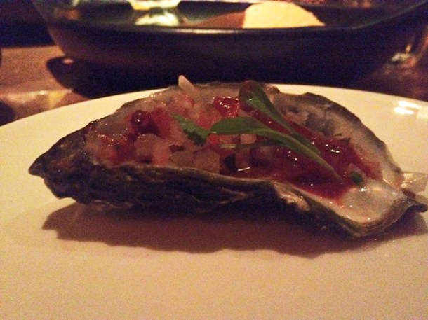 an oyster at la bodega negra
