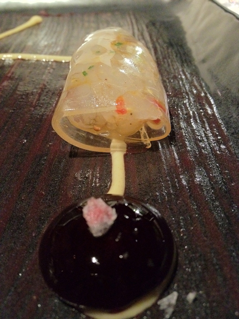 prawn tartar at Moments Barcelona shrimp tartar at moments mandarin oriental barcelona
