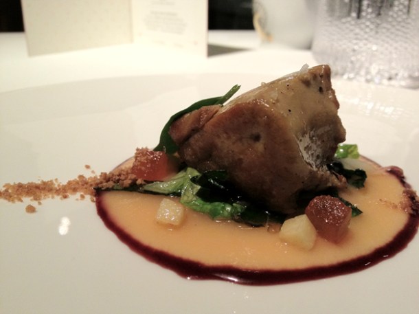 seared foie gras at Moments Barcelona seared foie gras at moments mandarin oriental barcelona