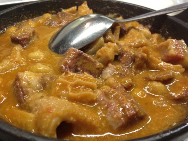 tripe with chorizo and chickpeas at tapas 24