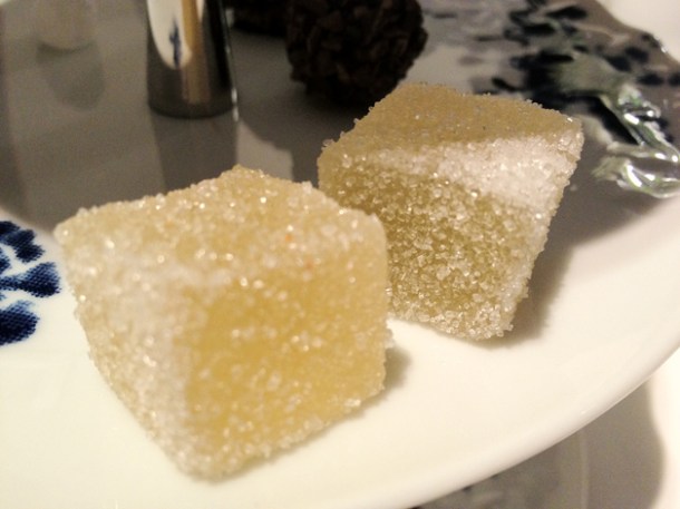yuzu petit fours at Moments Barcelona yuzu petit fours at moments mandarin oriental hotel barcelona