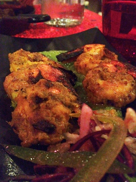 fried tiger prawns at carom