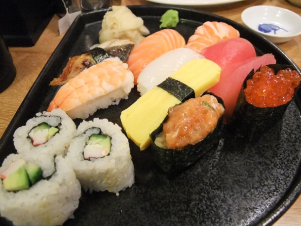 large sushi set at ittenbari