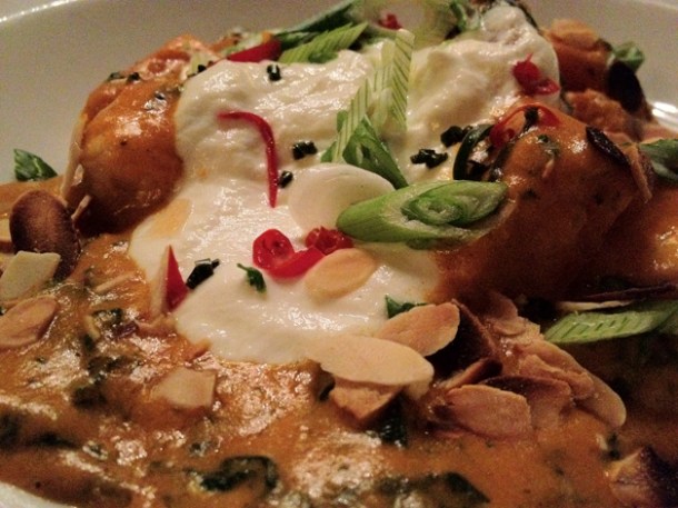 monkfish and pumpkin masala at the old dairy