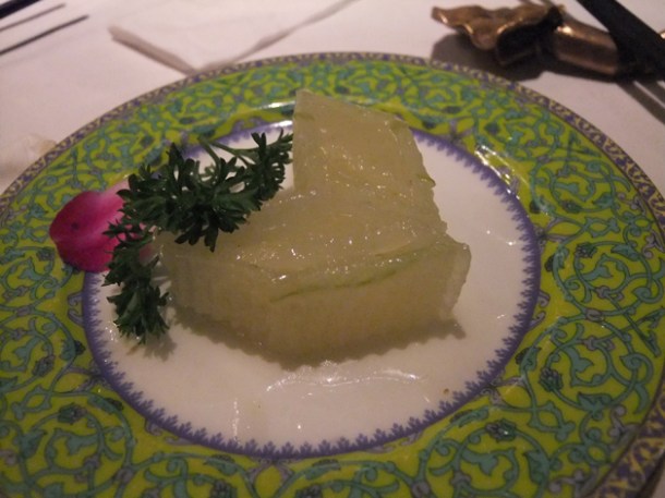 steamed wax gourd stuffed with diced scallops at soahc