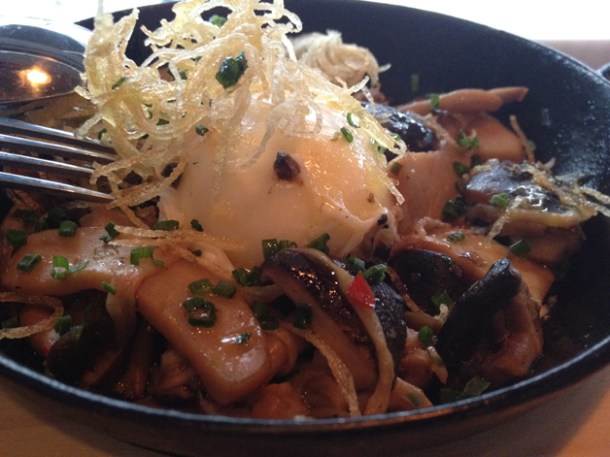 duck egg and mushrooms at Tapasia duck egg and mushrooms at tapasia